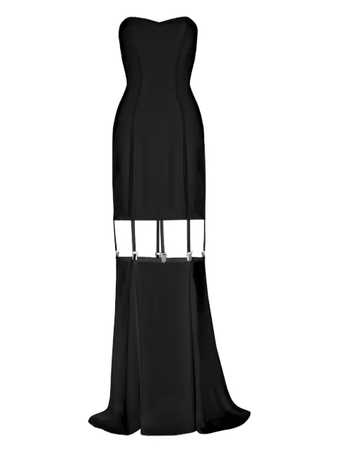 Vestiaire d'un Oiseau Libre suspender maxi dress Black SUSPENDERDRESS