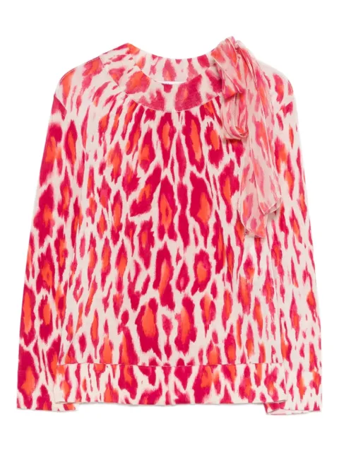 Christian Dior Pre-Owned scarf long-sleeve top Red HOLADIO503