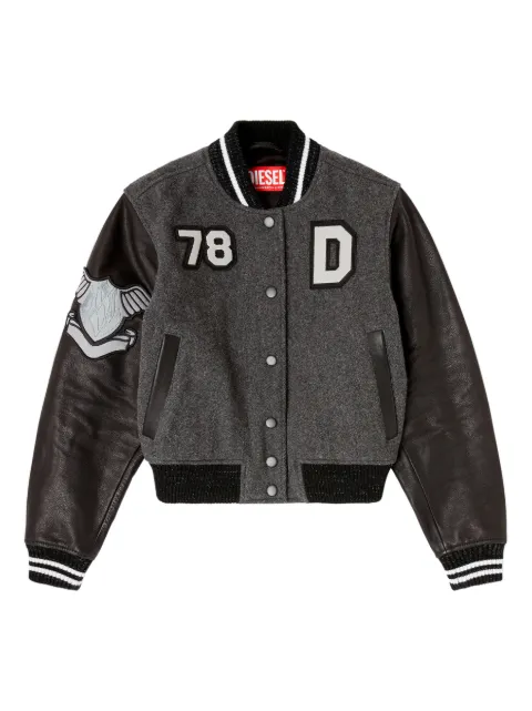 Diesel L-Real patch-detail bomber jacket Grey A235940LHAL