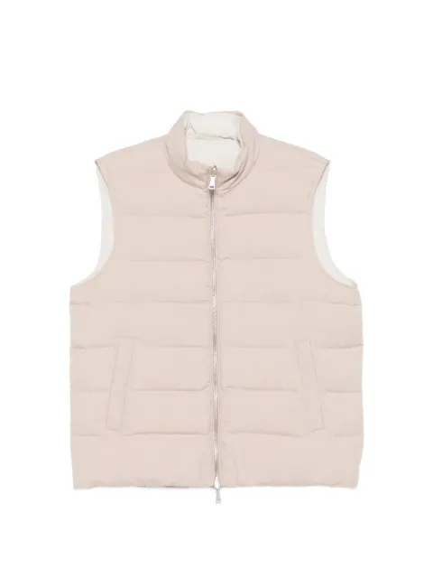 Eleventy reversible quilted gilet Neutrals M75GILM07TES0M174