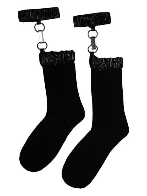 Vestiaire d'un Oiseau Libre suspender-ring socks Black BLACKSUSPENDERSOCKS