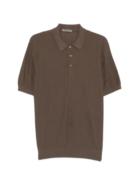 Corneliani textured-knit polo shirt Brown 27M5602725188