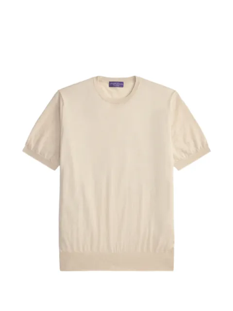 Ralph Lauren Purple Label short sleeve cashmere T-shirt Neutrals 790P15635005