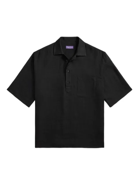 Ralph Lauren Purple Label pocket short-sleeve polo shirt Black 790P11145002