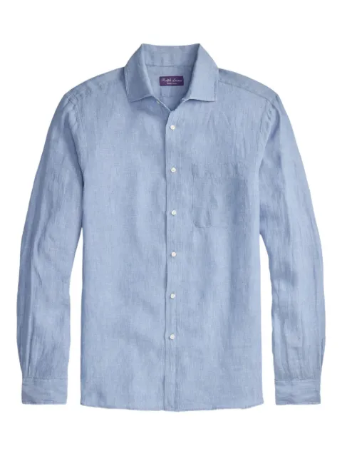 Ralph Lauren Purple Label long-sleeve pocket shirt Blue 790P11081002
