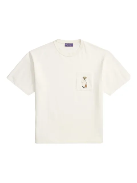 Ralph Lauren Purple Label pocket bear-detail T-shirt White 790P15478001