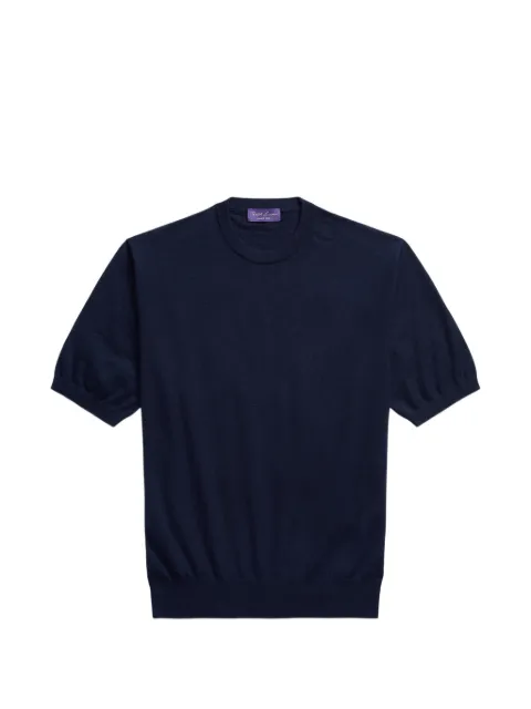 Ralph Lauren Purple Label short-sleeve crew-neck sweater Blue 790P15635002