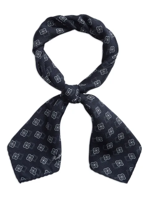 Ralph Lauren Purple Label printed foulard neckerchief Blue 791P06270001