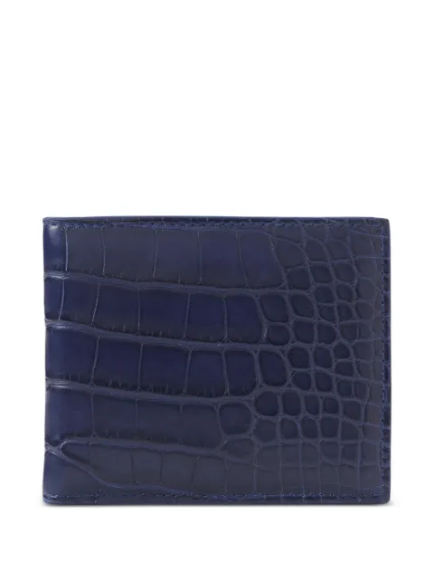 Ralph Lauren Purple Label alligator billfold wallet Blue 419P10067001