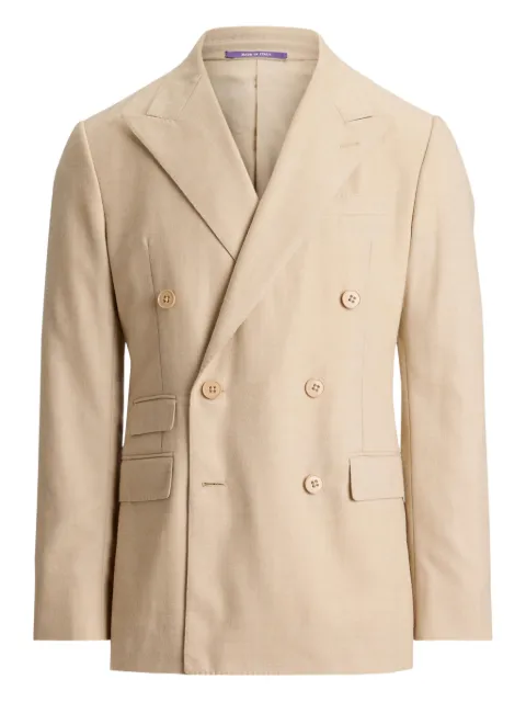 Ralph Lauren Purple Label Kent peak-lapels double-breasted blazer Neutrals 798P06876001