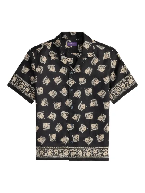 Ralph Lauren Purple Label print-detail shirt Black 790P11146001