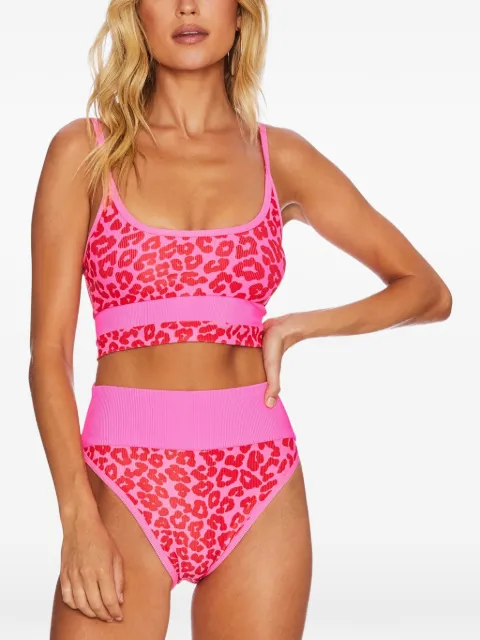 Beach Riot Eva animal-pattern bikini top Pink BR00204S1FHRR