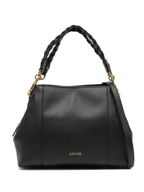 LIU JO medium 34 braided-handles tote bag Black AXX022E0031