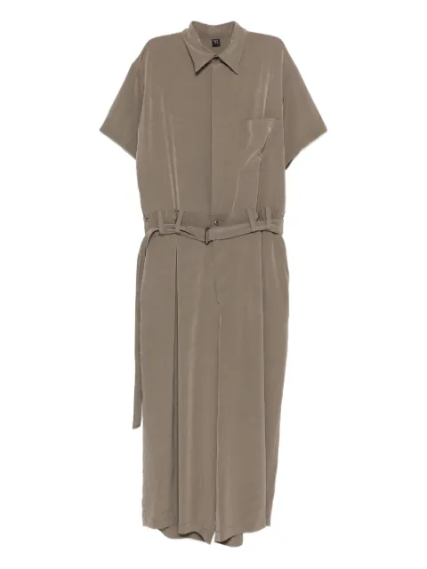 Y's belted pocket jumpsuit Neutrals YQD15500