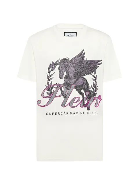 Philipp Plein pegasus graphic T-shirt Neutrals SAECMTK8091PJY002N