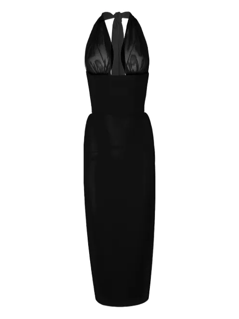Vestiaire d'un Oiseau Libre Dynamic midi dress Black DYNAMICMIDIDRESS