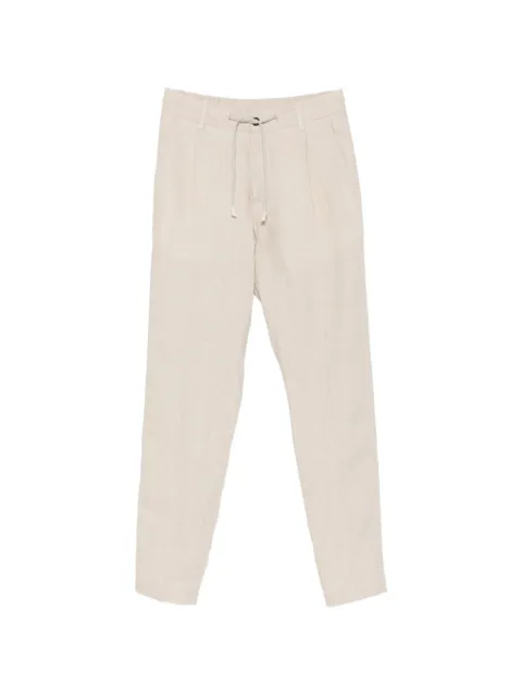 Eleventy drawstring pleated trousers Neutrals M75PANG03TES0I139
