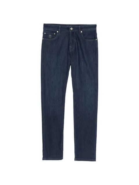 Corneliani logo-embroidered jeans Blue 274JG22720169