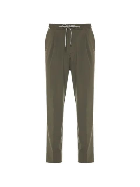 Corneliani drawstring trousers Green 274L192718522