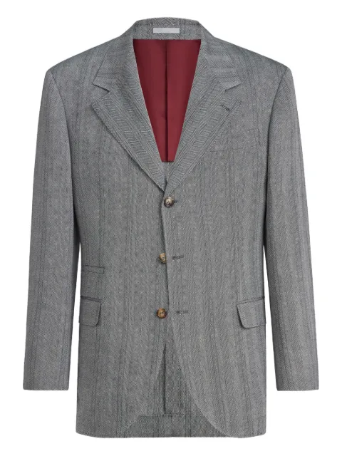 Brunello Cucinelli long-sleeves blazer Grey MZ4228BTCC1010