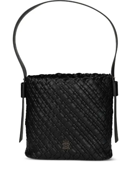Tommy Hilfiger woven strap shoulder bag Black AW0AW18160