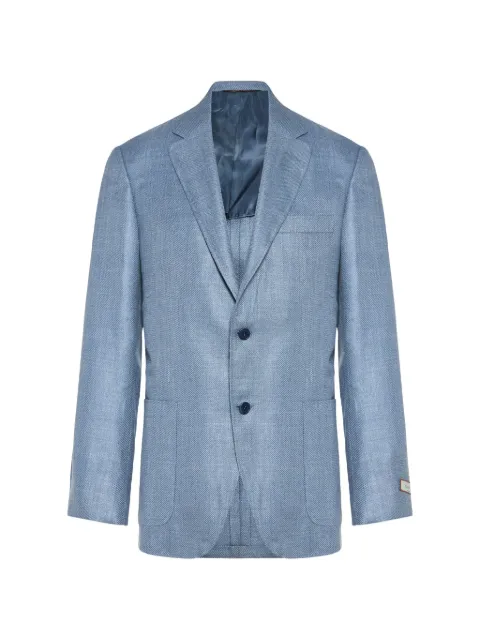 Canali textured blazer Blue CU05013
