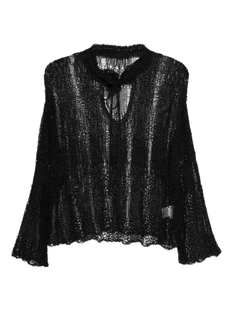 Y's tie knitwear Black YQK04681