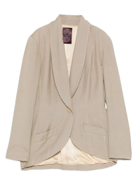 John Galliano Pre-Owned 1990s shawl collar blazer Neutrals HOLAGAL165