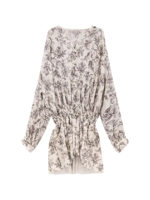 Golden Goose cotton mini-dress with floral print Neutrals GWP02597P002335