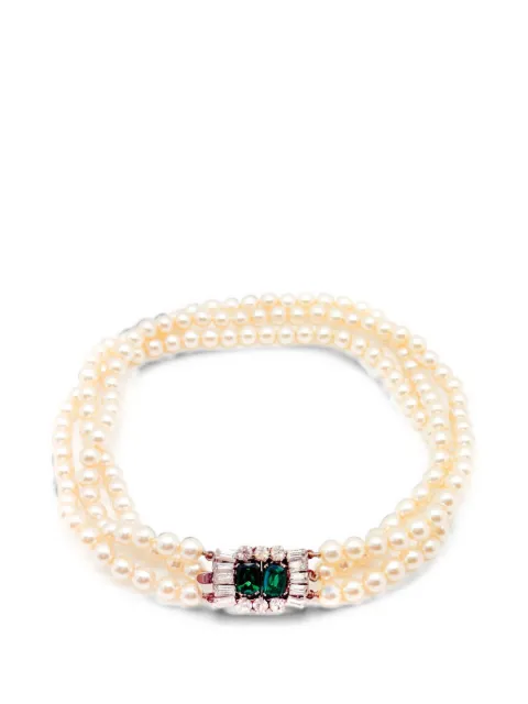 Jennifer Gibson Jewellery 1960s faux-pearl choker Neutrals JGJPRLCHOKER
