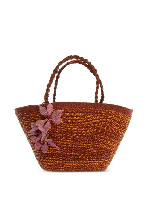 AMOR Y MEZCAL large braided tote bag Brown AYMBAGHORBG
