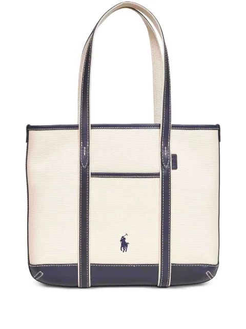 Polo Ralph Lauren embroidered tote bag Neutrals 428P03085002