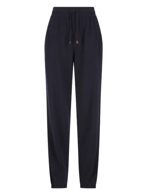 Loro Piana Merano drawstring elasticated-waistband track pants Blue FAP0177