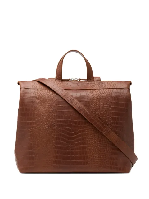Marsèll Borso croc-embossed tote bag Brown MB0341P046