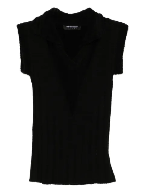 Kiko Kostadinov Quimby polo top Black KKWAW25KN12130