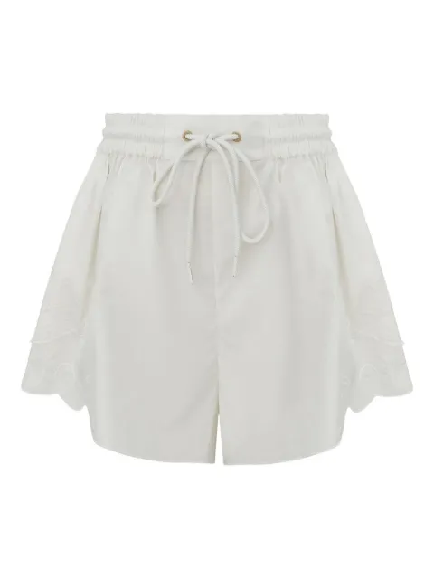 ZIMMERMANN scalloped-hem short White 6887ARS263