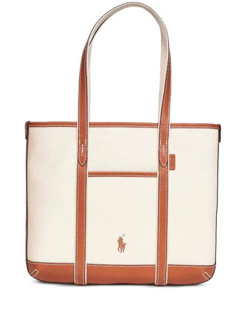 Polo Ralph Lauren embroidered-logo tote bag Neutrals 428P03085001