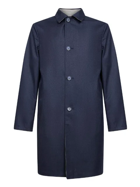 D4.0 reversible single-breasted coat Blue MEA440NAVYPIETRA