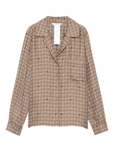 Max Mara x E.Marinella paisley-print monogram-pattern shirt Brown 2611111131600