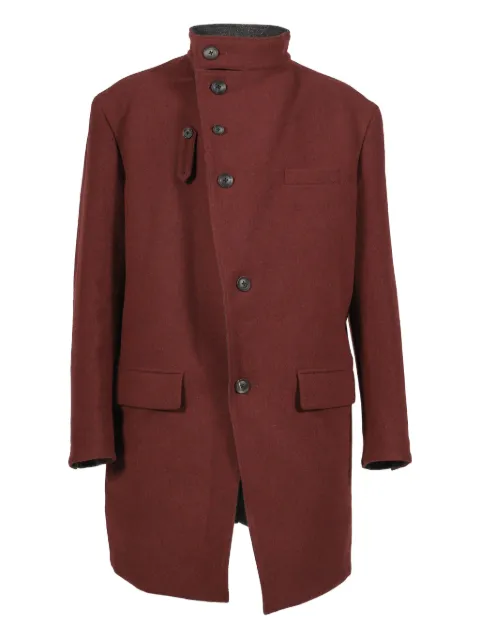 Yohji Yamamoto buttoned coat Red HLJ538461A25