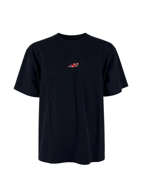 ALBERTO BRESCI embroidered-motif crew-neck T-shirt Black BBT007007