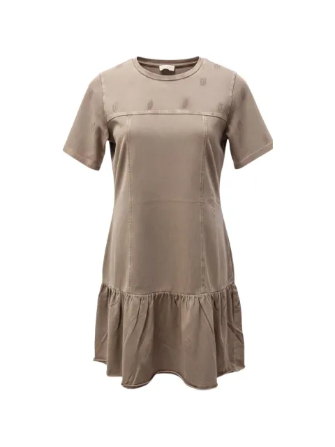 LIU JO ruffled-hem mini dress Neutrals TA6122JS008