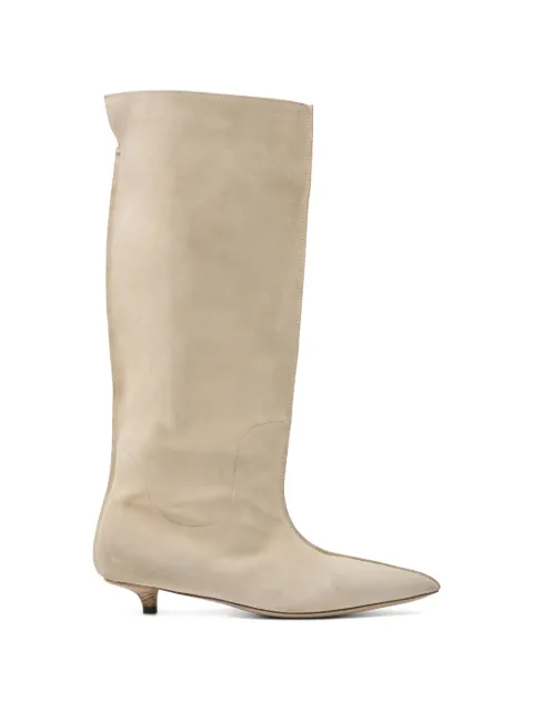 Marsèll Spino point-toe knee-high boots Neutrals MW8889P024