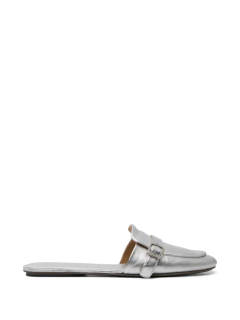 Marsèll buckle-strap metallic mules Silver MW8795P032