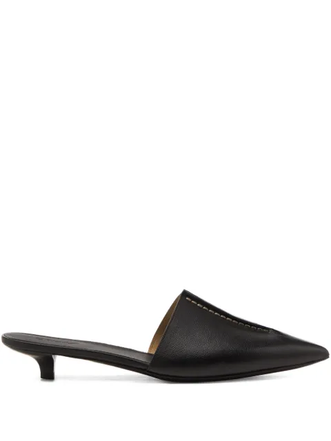 Marsèll Spino pointed stitching mules Black MW8886P091