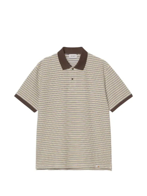 Carhartt WIP Dion striped polo shirt Neutrals I0363063L9XX