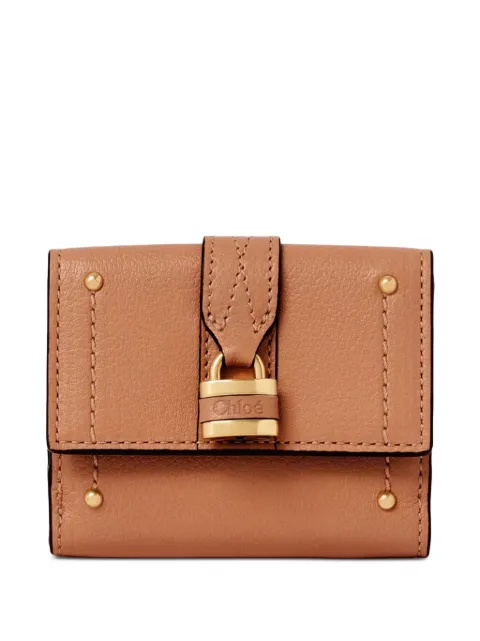 Chloé padlock-detail wallet Neutrals CH26SP914O37