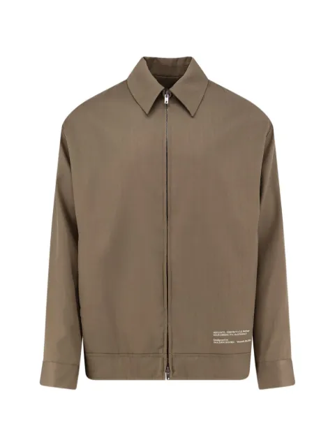 Golden Goose wool gabardine coach jacket with embroidery Brown GMP02271P002410
