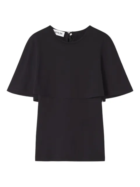 Lanvin cape-effect T-shirt Black RWTS0031J055P26