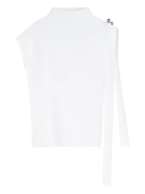 Lanvin sleeveless button-embellished blouse White RWPO0002K086P26